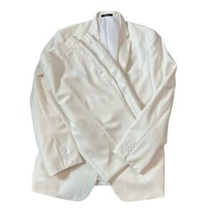 Giorgio Fiorelli White Pants and Coat Suit Jacket Size 46/40